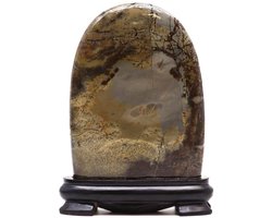 Ancient Wisdom - Kandelaar - Versteend hout multicolor one size - Kaarsenstandaard - Theelichthouder - Natuurlijke decoratie - Rustiek accessoire