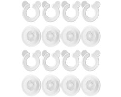 ANCLLO Dekbedovertrekset 8-delig met clip voor slaapkamerbevestigingsstang. Beddengoed houdt dekbed op zijn plaats.