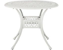 ANCONA - Tuintafel - Gebroken wit - 90 x 90 cm - Aluminium