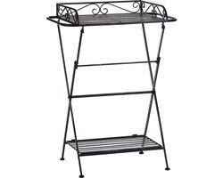 ANCUD - Tuintafel - Zwart - 35 x 40 cm - IJzer