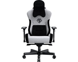 Andaseat Kaiser 2 Pro Premium - Grey Fabric - extra groot - gaming chair - gamestoel - ergonomische bureaustoel - nek en rug steun - verstelbaar comfort - kras en vlek bestendig - stalen frame constructie - hoogwaardige schuimvulling - grijs
