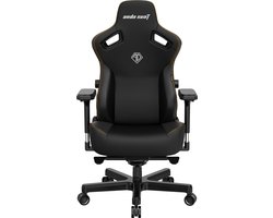 Andaseat Kaiser 3 Zwart large - Ergonomische Gamestoel - Magnetisch Nekkussen - Verstelbare Lendensteun - Luxe 4D-armleuningen - Premium PVC-leer
