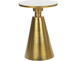ANDRES - Bijzettafel - Wit/Goud - Metaal