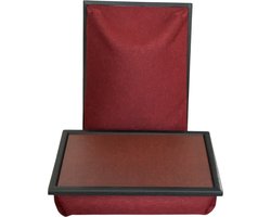 Andrews - Laptray - Schoottafel - Schootkussen - Laptoptafel - Dienblad met kussen - Effen Bordeaux - 40,5x30,5x9 cm