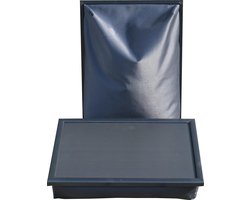 Andrews - Laptray - Schoottafel - Schootkussen - Laptoptafel - Dienblad met kussen - Effen Zwart - 40,5x30,5x9 cm