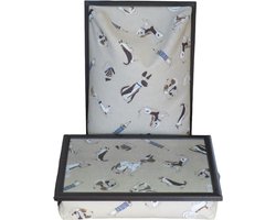 Andrews Laptray, Schoottafel, Schootkussen, Laptoptafel, Dienblad met kussen Hondenboel