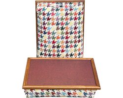 Andrews - Laptray - Schoottafel - Schootkussen - Laptoptafel - Dienblad met kussen - Jacquard Bordeaux - 40,5x30,5x9 cm