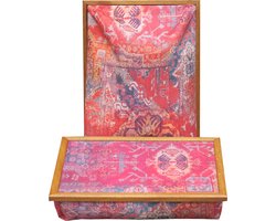 Andrews Laptray, Schoottafel, Schootkussen, Laptoptafel, Dienblad met Kussen Kelim