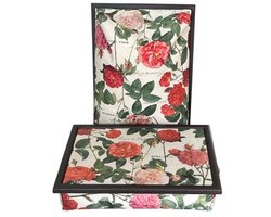 Andrews - Laptray - Schoottafel - Schootkussen - Laptoptafel - Dienblad met kussen - Rozenpracht - 40,5x30,5x9 cm