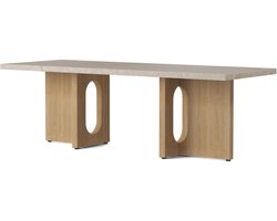 Androgyne Salontafel - Kunis Breccia Steen - eiken, natuur