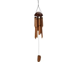 Animalking Bamboe Windgong – 15 x 30 cm – Windspel van Bamboe – Natuurlijke Tuindecoratie – Windklokkenspel voor Tuin, Balkon en Terras