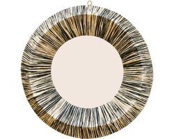 Aniq – Een Marokkaanse Fair Trade Spiegel in Handgeweven Raffia - Boho-Stijl