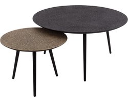 AnLi Style Salontafel set/2 rond metallic