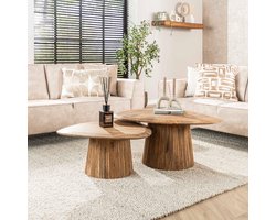 AnLi Style Salontafel set/2 wave driehoekig blad