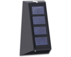 ANMI® Solar Wandlamp Buiten Up Down - 7 Kleuren LED - IP65 Waterdicht - Automatische Schemersensor Dusk To Dawn - Decoratieve Gevellamp Voor Schutting Pad Veranda Trap Garage
