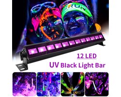ANMI® UV LED Wandverlichting Discolamp - Lichteffecten - 12 LED's - Lineaire UV Blacklight voor Kerst - Party Light - DJ Set - Bar - KTV - Disco - Slaapkamer - Halloween - Festival - Theater