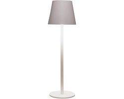 Anna Collection Portable tafellamp Ambiance - wit - 27 cm - aanraaksensor - draadloos/oplaadbaar met USB - binnen/buiten