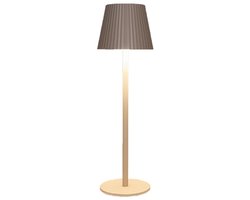 Anna Collection Portable tafellamp Glambiance - beige/zand - 36 cm - aanraaksensor - draadloos/oplaadbaar met USB - binnen/buiten
