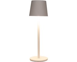 Anna Collection Portable tafellamp Glambiance - wit - 27 cm - aanraaksensor - draadloos/oplaadbaar met USB - binnen/buiten