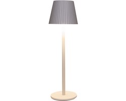 Anna Collection Portable tafellamp Glambiance - wit - 36 cm - aanraaksensor - draadloos/oplaadbaar met USB - binnen/buiten
