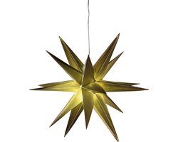 Anna Collection verlichte 3D kerstster - goud - 35 cm - kunststof