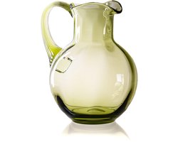 Anna von Lipa - Swirl Karaf 2L olijfgroen - Karaffen glas