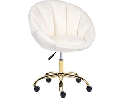 ANNABELLE - Bureaustoel - Off-white - Fluweel
