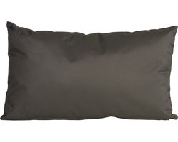 Anna's collection Buiten of tuin sier kussens - antraciet - 30 x 50 cm - binnen/buiten - zitkussens tuinbank