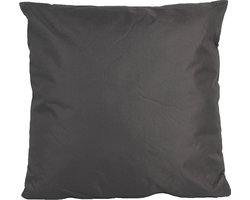 Anna's collection Buiten of tuin sier kussens - antraciet - 60 x 60 cm - binnen/buiten - zitkussens tuinbank