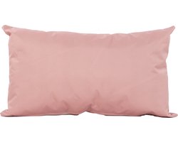 Anna's collection Buiten of tuin sier kussens - oud roze - 30 x 50 cm - binnen/buiten - zitkussens tuinbank