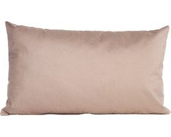 Anna's collection Buiten of tuin sier kussens - taupe/beige - 30 x 50 cm - binnen/buiten - zitkussens tuinbank