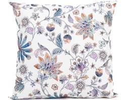 Anna's collection buitenkussen bloem - wit - 45 x 45 cm - Water en UV bestendig
