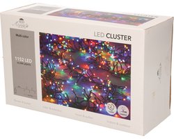 Anna's Collection Clusterverlichting - 1152 led lampjes - gekleurd - 690 cm - timer - kerstverlichting