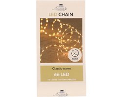 Anna's Collection Draadverlichting - koper - 66 led lampjes - klassiek warm wit - 1 m - lichtsnoer - koperdraad