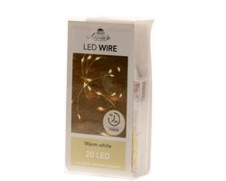 Anna's Collection Draadverlichting - lichtsnoer - 20 led lampjes - warm wit - 100 cm - op batterij