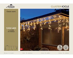 Anna's Collection Ijspegelverlichting lichtsnoer - 1032 led lampjes - klassiek warm wit - 700 cm