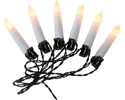Anna's Collection Kaarsen lichtsnoer - 30 LED kaarsen - 750cm - warm wit -kerstverlichting