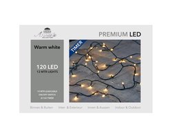 Anna's Collection Kerstverlichting - 120 warm witte leds - met dimmer en timer