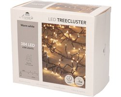 Anna's Collection Kerstverlichting - 384 lampjes - warm wit - 5 meter - clusterverlichting