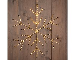 Anna's Collection Kerstverlichting figuur sneeuwvlok - D37 cm - 380 led lampjes - warm wit - binnen en buiten - kerstlampjes