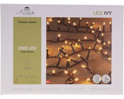 Anna's Collection Kerstverlichting Ivy - 2000 led lampjes - klassiek warm wit - 42 meter - lichtsnoer - kerstlampjes - kerstboomverlichting