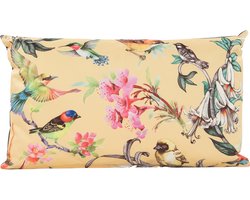 Anna's Collection Sierkussen voor binnen en buiten - vogels - geel - 30 x 50 cm - tuinkussen