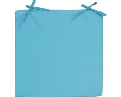 Anna's Collection Stoelkussen - lichtblauw - binnen en buiten - 40 cm - tuinstoel kussens