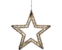 Anna's Collection Verlichte kerstster - 3D - D36 cm - 800 led lampjes - warm wit - metaal - decoratie ster - verlichte figuren - decoratie ster