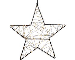 Anna's Collection Verlichte ster - 160 led lampjes - warm wit - D36 cm - verlichte figuren - kerstverlichting