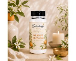 Anna's Geurenhuisje - Geurpoeder Orange Blossom - Premium - Handmade - Voor Tapijt, Bank, Auto & Stofzuiger - 240 gram - dierproefvrij - verfrissend - langdurige geurafgifte