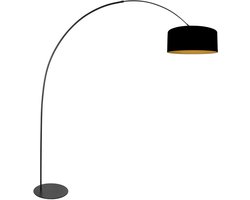 Anne Lighting - vloerlamp - Curve - zwart - metaal - booglamp - E27 - 4270ZW