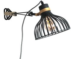 Anne Lighting wandlamp Dunbar - zwart - metaal - 3093ZW