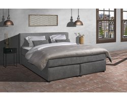 Anno 1588 - Boxspring Amsterdam - Pocketvering - Antraciet - 200x200 cm - Inclusief Dekbed en Kussens - Kingsize Bed