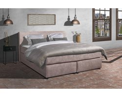 Anno 1588 - Boxspring Amsterdam - Pocketvering - Oud Roze - 90x200 cm - Inclusief Dekbed en Kussen